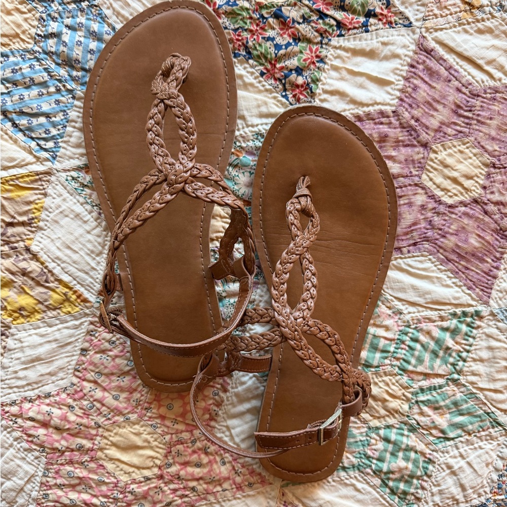 Braided Tan Sandals